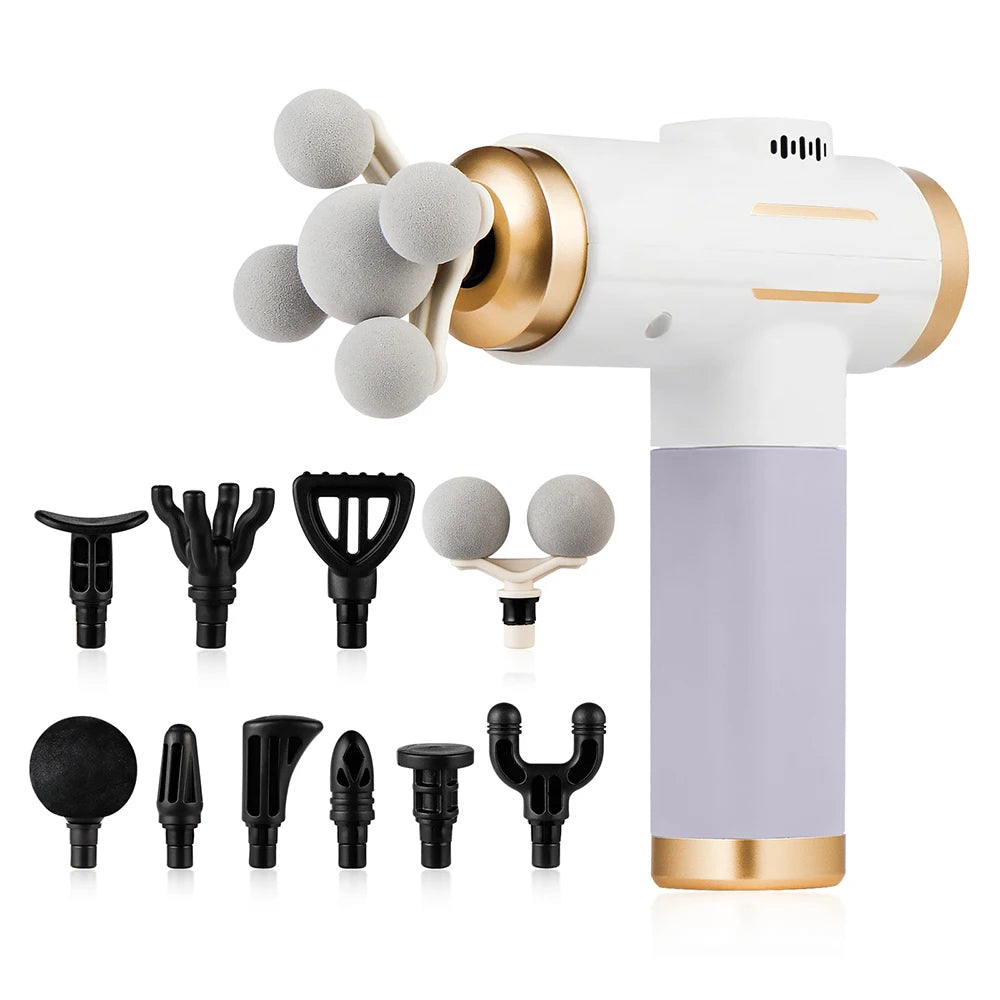 Pistolet de massage électrique 11 en 1 à 99 niveaux