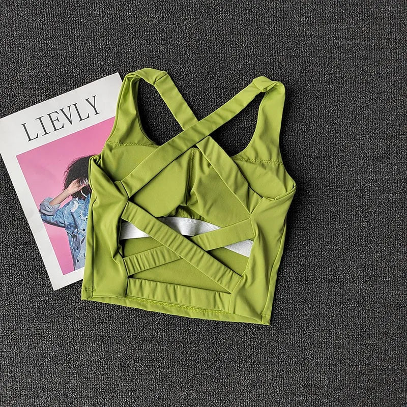 Brassière de sport push-up pour femme