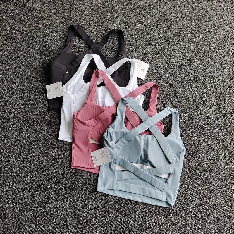 Brassière de sport push-up pour femme