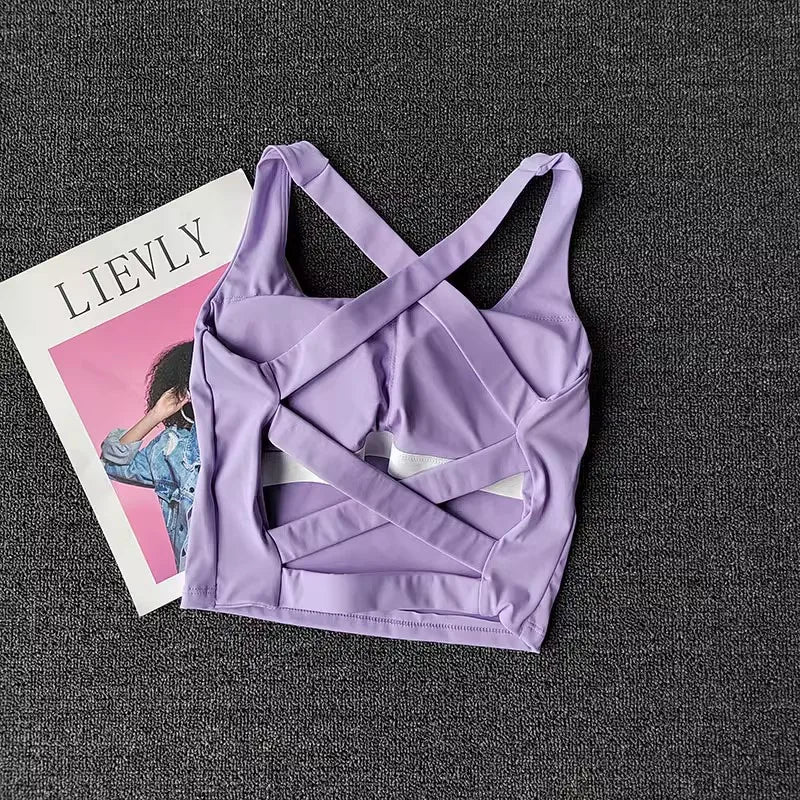 Brassière de sport push-up pour femme